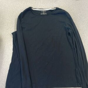 Talbots Long Sleeve Black Top